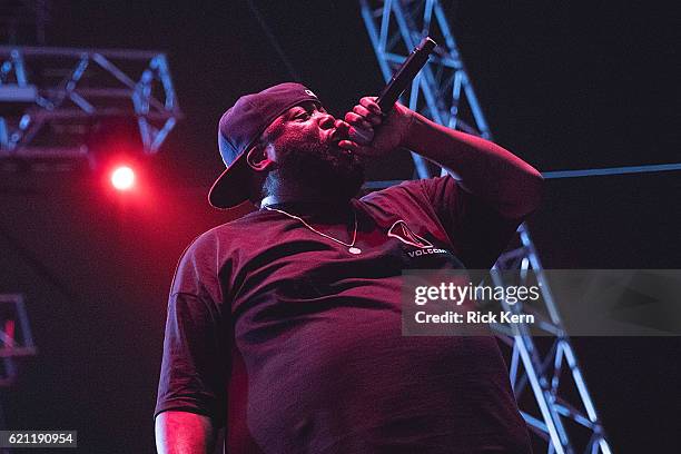 Rapper Michael Render aka Killer Mike of Run the Jewels performs onstage during day one of Sound On Sound Fest at Sherwood Forest on November 4, 2016...