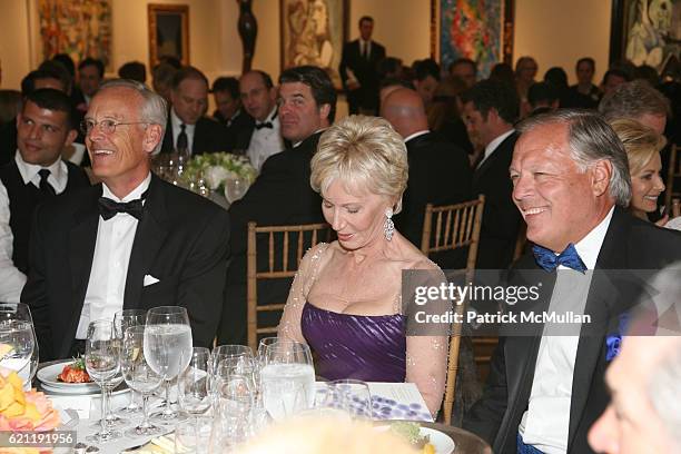 Lars Ekman, Nancy Corzine and John Buck attend Alzheimer's Drug Discovery Foundation Hosts The 2nd Annual Connoisseur's Dinner at Sotheby's on May 1,...