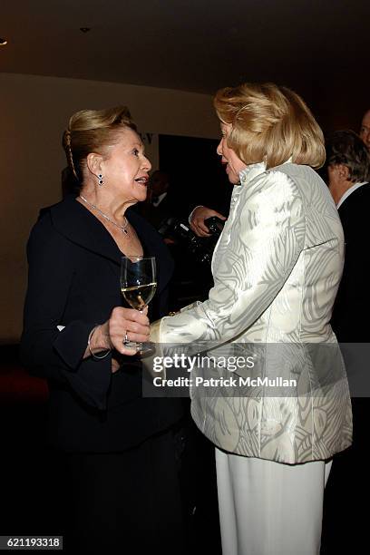 Mary Higgins Clark and Liz Smith attend Literacy Partners Hosts Annual Gala, "An Evening of Readings" Honoring David and Julia Koch at Lincoln Center...