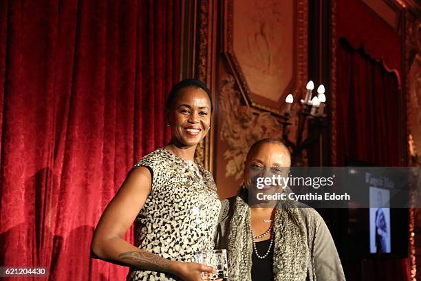 Wangechi Mutu and Deborah Willis attend American Federation of Arts Gala & Cultural Leadership Awards 2016 at Metropolitan Club on November 1, 2016...