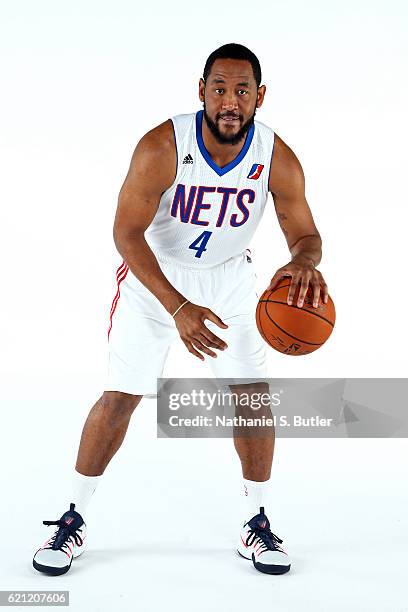 Austin Freeman of the Long Island Nets poses for a portrait during NBA D-League Media Day on November 04, 2016 at Barclays Center, Brooklyn, New...