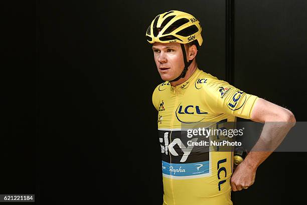 Chris Froome, a British professional road racing cyclist for UCI ProTeam Team Sky, ahead of the race, at the fouth edition of the Tour de France...