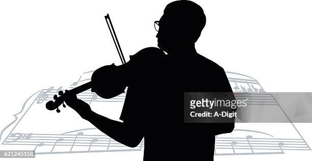 violinist score - soloist stock illustrations