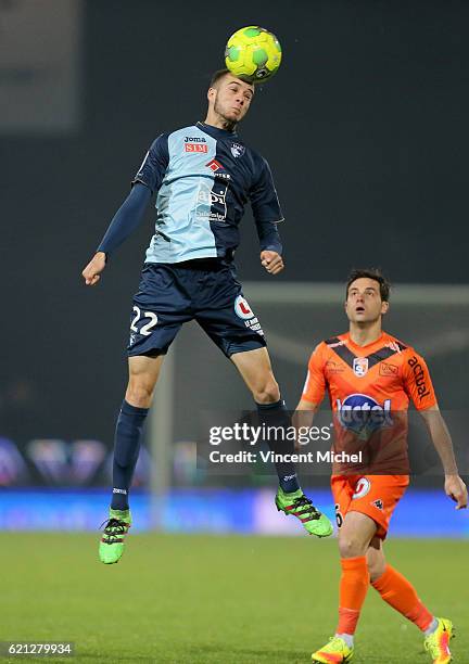 Victor Lekhal of Le Havre during the Ligue 2 match between Stade Lavallois and Le Havre AC on November 4, 2016 in Laval, France.