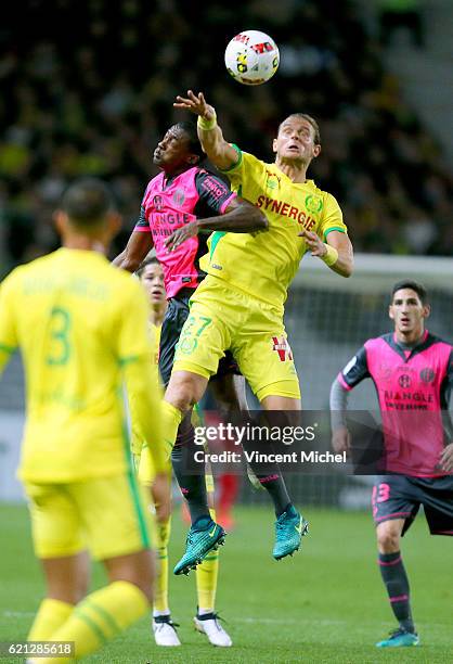 Guillaume Gillet of Nantes during the Ligue 1 match between Fc Nantes and Toulouse Fc at Stade de la Beaujoire on November 5, 2016 in Nantes, France.