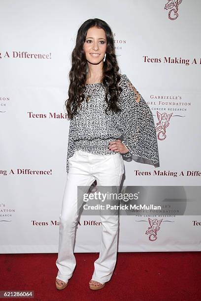 Tiffany Giardina attends Caribou Iced Coffee Presents TEENS MAKING A DIFFERENCE Event to benefit Gabrielle`s Angel Foundation for Cancer Research at...