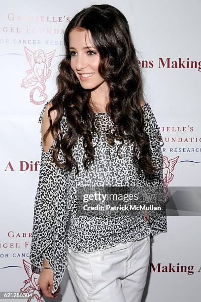 Tiffany Giardina attends Caribou Iced Coffee Presents TEENS MAKING A DIFFERENCE Event to benefit Gabrielle`s Angel Foundation for Cancer Research at...