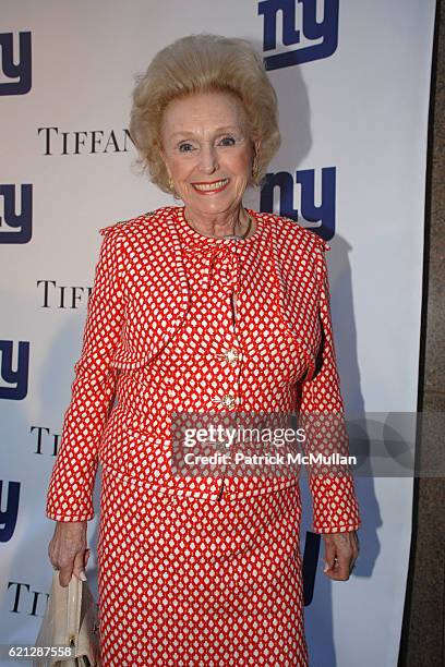 Ann Mara attends TIFFANY & CO. Hosts The NEW YORK GIANTS Superbowl Championship Ring Ceremony at Tiffany & Co. On May 29, 2008 in New York City.