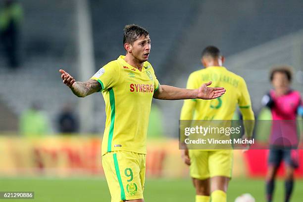 Emiliano Sala of Nantes during the Ligue 1 match between Fc Nantes and Toulouse Fc at Stade de la Beaujoire on November 5, 2016 in Nantes, France.