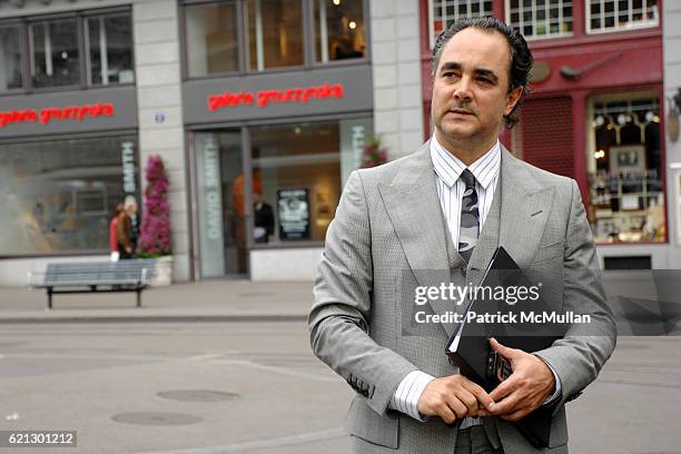 Mathias Rastorfer attends GALERIE GMURZYNSKA unveiling of the Primo Piano II Sculpture by DAVID SMITH at The Paradeplatz on May 31, 2008 in Zurich,...