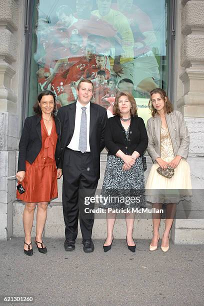 Rebecca Smith, Joshua Benesh, Susan Cooke and Emma Smith Stevens attend GALERIE GMURZYNSKA unveiling of the Primo Piano II Sculpture by DAVID SMITH...