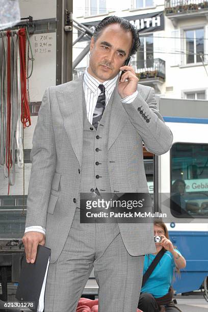Mathias Rastorfer attends GALERIE GMURZYNSKA unveiling of the Primo Piano II Sculpture by DAVID SMITH at The Paradeplatz on May 31, 2008 in Zurich,...