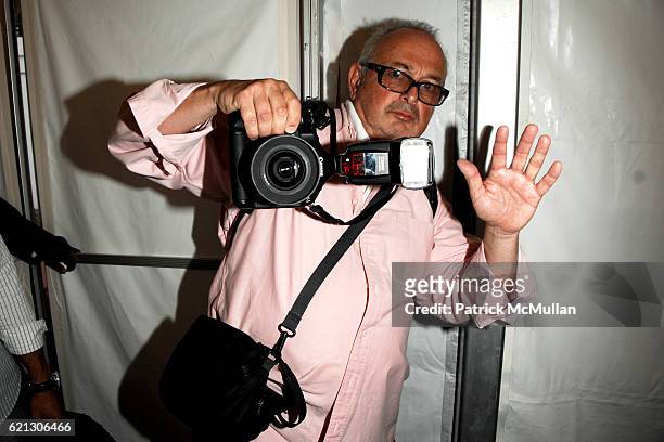 Arthur Elgort attends CHANEL 2008 Cruise Collection - Backstage at The Raleigh Hotel on May 15, 2008 in Miami Beach, FL.