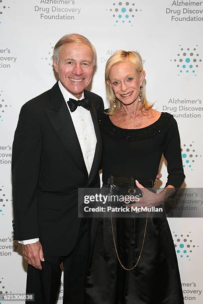 Sandy Lindenbaum and Linda Lindenbaum attend Alzheimer's Drug Discovery Foundation Hosts The 2nd Annual Connoisseur's Dinner at Sotheby's on May 1,...