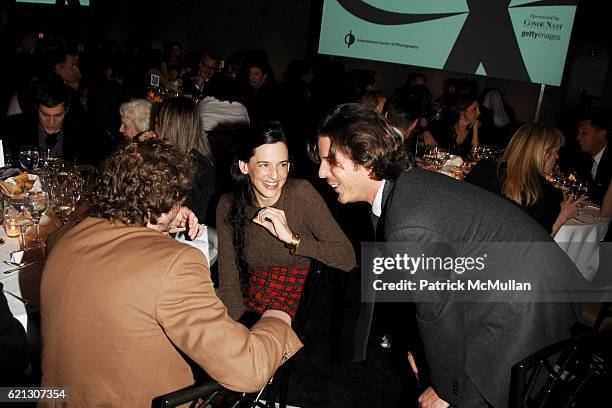 Jake Paltrow, Taryn Simon and Colin McCabe attend INTERNATIONAL CENTER OF PHOTOGRAPHY's 24th Annual INFINITY AWARDS at Pier 60 on May 12, 2008 in New...