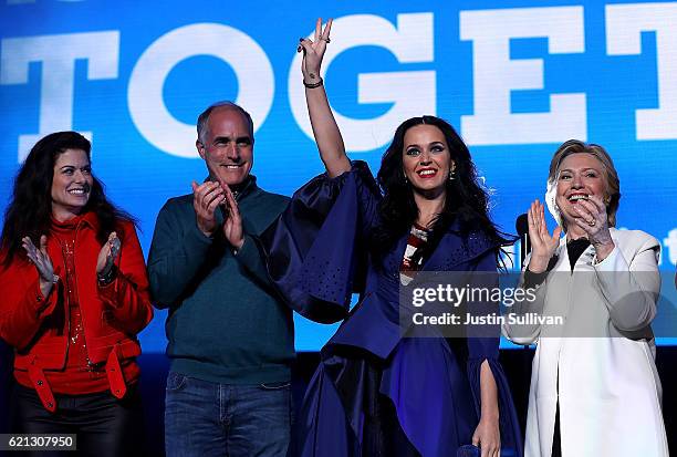 Actress Debra Messing, U.S. Sen Bob Casey recording artist Katy Perry and Democratic presidential nominee former Secretary of State Hillary Clinton...