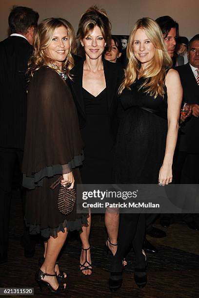 Kim Vernon, Robbie Myers and Rebekah McCabe attend INTERNATIONAL CENTER OF PHOTOGRAPHY's 24th Annual INFINITY AWARDS at Pier 60 on May 12, 2008 in...