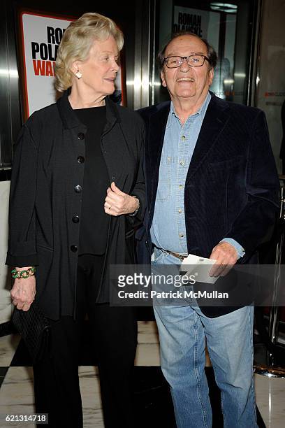 Mary Lumet and Sidney Lumet attend HBO Documentary Films' New York Premiere of "ROMAN POLANSKI: Wanted and Desired" at The Paris Theater on May 6,...