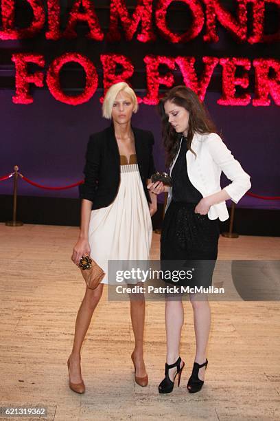 Anja Rubik and Coco Rocha attend A DIAMOND IS FOREVER Host a Spring Lunch Honoring ANTONY TODD at Grand Central Station on May 6, 2008 in New York...