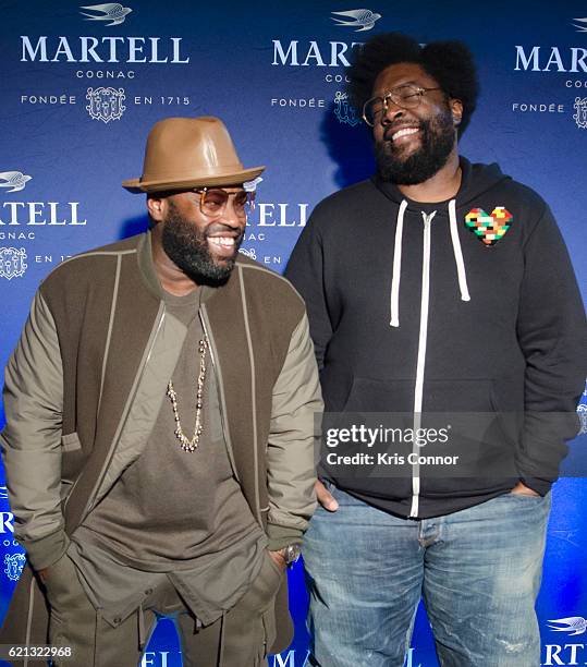 Tariq Luqmaan Trotter aka Black Thought, and Ahmir Khalib Thompson aka Quest Love pose for a photo during H.O.M.E. In DC with Martell Cognac at Union...