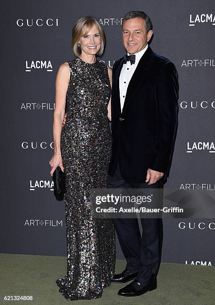 Trustee Willow Bay and Walt Disney Company Chairman/CEO Bob Iger attend the 2016 LACMA Art + Film Gala honoring Robert Irwin and Kathryn Bigelow...