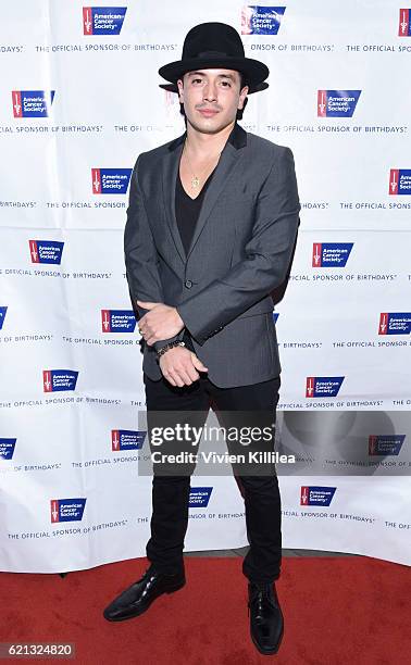 Singer Stefano Langone arrives at American Cancer Society's Giants of Science Los Angeles Gala on November 5, 2016 in Los Angeles, California.