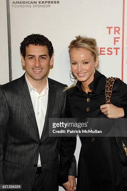 Juan Diego Florez and Julia Trappe attend Arrivals of Tribeca Film Festival screening of "Speed Racer" at 199 Chambers St on May 3, 2008 in New York...