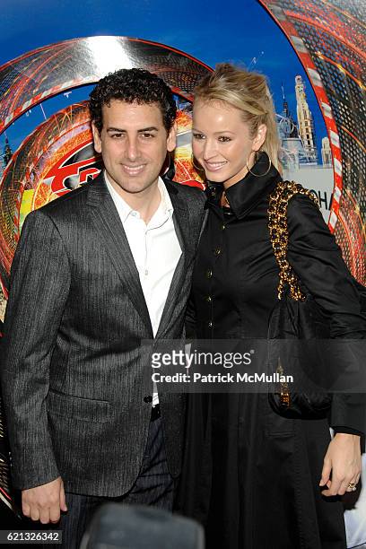 Juan Diego Florez and Julia Trappe attend Arrivals of Tribeca Film Festival screening of "Speed Racer" at 199 Chambers St on May 3, 2008 in New York...