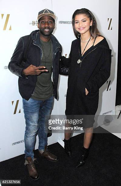 Singer/actress Zendaya and DeStorm Power, aka Destorm, attend the Daya by Zendaya Pop-up Shop at Known Gallery on November 5, 2016 in Los Angeles,...