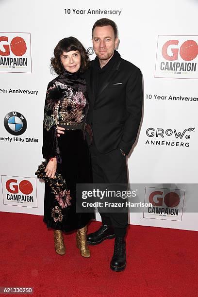 Actor Ewan McGregor and wife Eve Mavrakis attend the 10th Annual GO Campaign Gala at Manuela on November 5, 2016 in Los Angeles, California.