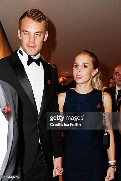 Manuel Neuer, goal keeper of the german national soccer team and his girlfriend Nina Weiss attend the 23rd Opera Gala at Deutsche Oper Berlin on...