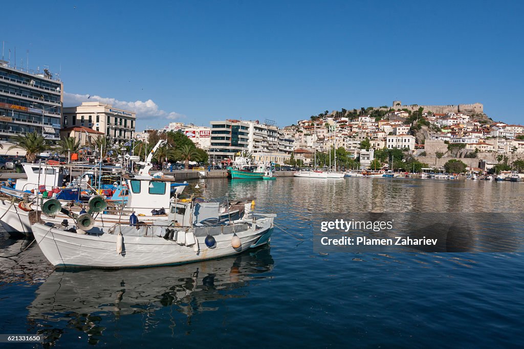 Boats in Kavala harbor