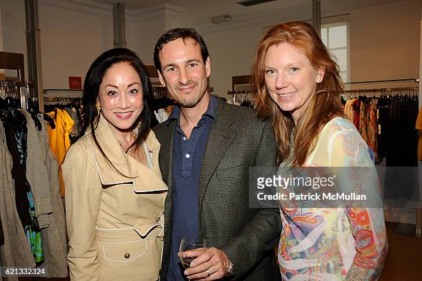 Lucia Hwong Gordon, David Schlachet and Lara Schlachet attend Saks Fifth Avenue with Serena Boardman Rosen and Fernanda Niven toast Cristina Greeven...