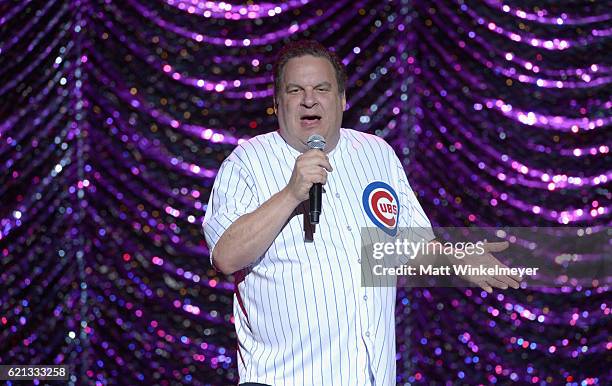 Comedian Jeff Garlin performs onstage during the International Myeloma Foundation 10th Annual Comedy Celebration at the Wilshire Ebell Theatre on...