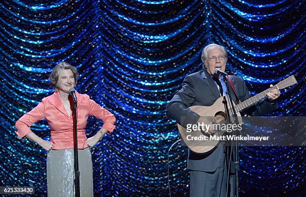 Actors Annette O'Toole and Michael McKean perform onstage during the International Myeloma Foundation 10th Annual Comedy Celebration at the Wilshire...
