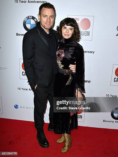 Ewan McGregor, Eve Mavrakis arrives at the 10th Annual GO Campaign Gala at Manuela on November 5, 2016 in Los Angeles, California.