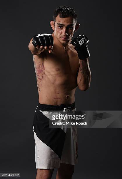 Tony Ferguson of the United States poses backstage for a post fight portrait during the UFC Fight Night event at Arena Ciudad de Mexico on November...