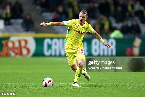 Guillaume Gillet of Nantes during the Ligue 1 match between Fc Nantes and Toulouse Fc at Stade de la Beaujoire on November 5, 2016 in Nantes, France.