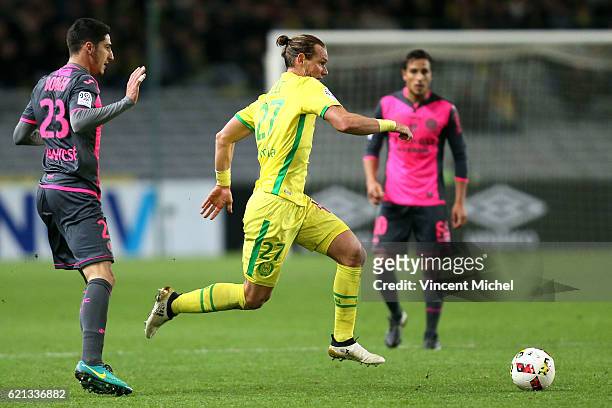 Guillaume Gillet of Nantes during the Ligue 1 match between Fc Nantes and Toulouse Fc at Stade de la Beaujoire on November 5, 2016 in Nantes, France.