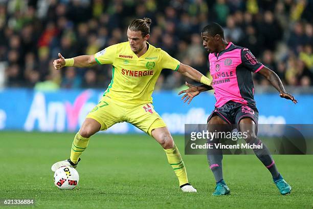 Guillaume Gillet of Nantes during the Ligue 1 match between Fc Nantes and Toulouse Fc at Stade de la Beaujoire on November 5, 2016 in Nantes, France.