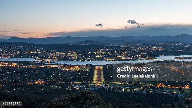 view of canberra australia - canberra stock pictures, royalty-free photos & images