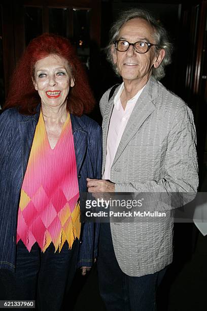 Jeanne-Claude and Christo attend In Memoriam: Jeanne-Claude Denat de Guillebon 1935 ñ 2009 at Steven Kasher Gallery on February 15, 2008 in New York...