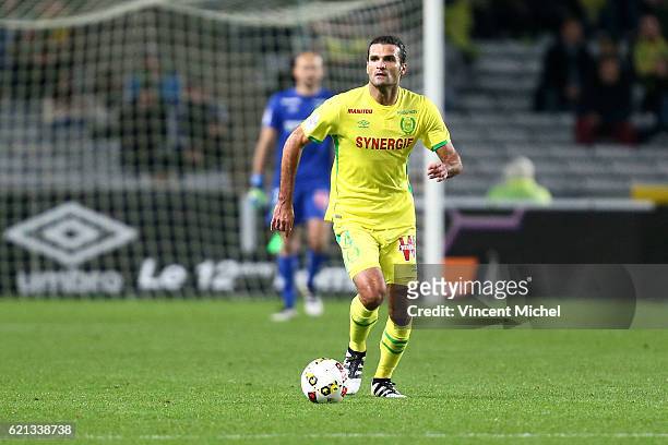 Oswaldo Vizcarrondo of Nantes during the Ligue 1 match between Fc Nantes and Toulouse Fc at Stade de la Beaujoire on November 5, 2016 in Nantes,...