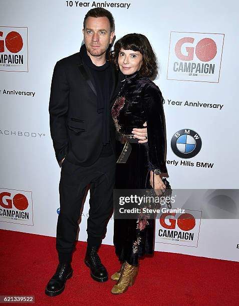 Ewan McGregor, Eve Mavrakis arrives at the 10th Annual GO Campaign Gala at Manuela on November 5, 2016 in Los Angeles, California.