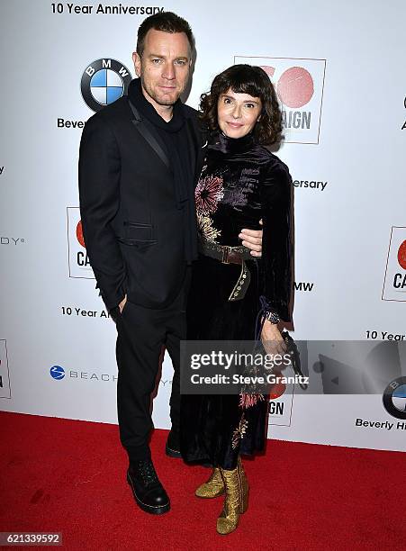 Ewan McGregor, Eve Mavrakis arrives at the 10th Annual GO Campaign Gala at Manuela on November 5, 2016 in Los Angeles, California.