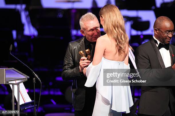 Fashion Designer Jean Paul Gaultier and Charlott Cordes 'World without AIDS'- Award during the 23rd Opera Gala at Deutsche Oper Berlin on November 5,...