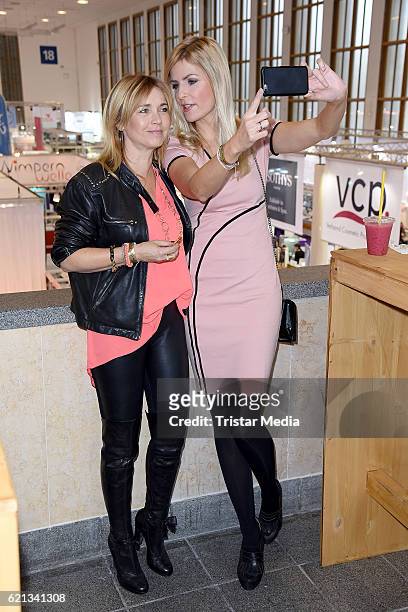 Tina Ruland and Tanja Buelter attend the COSMETICA Newcomer Artist 2016 on November 5, 2016 in Berlin, Germany.