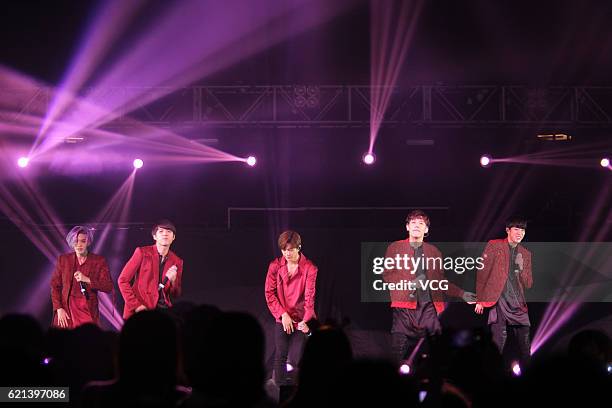South Korean boy group Infinite perform onstage during the Mega K Music Festival 2016 at Hong Kong Coliseum on November 5, 2016 in Hong Kong, China.