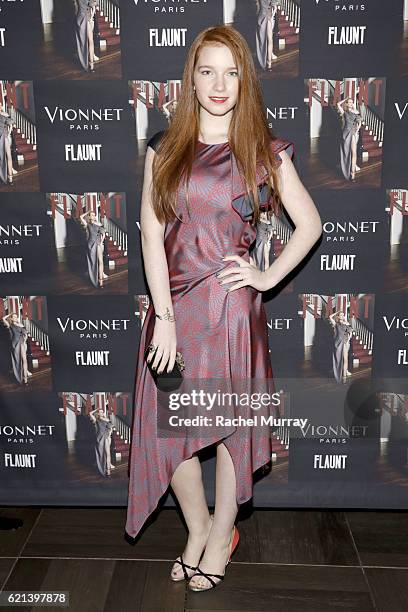 Actress Annalise Basso attends Flaunt Magazine and Vionnet celebrate The Nocturne Issue with Nicole Kidman at Catch LA on November 5, 2016 in West...