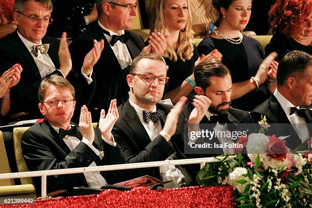 Politician Jens Spahn and Daniel Funke attend the 23rd Opera Gala at Deutsche Oper Berlin on November 5, 2016 in Berlin, Germany.